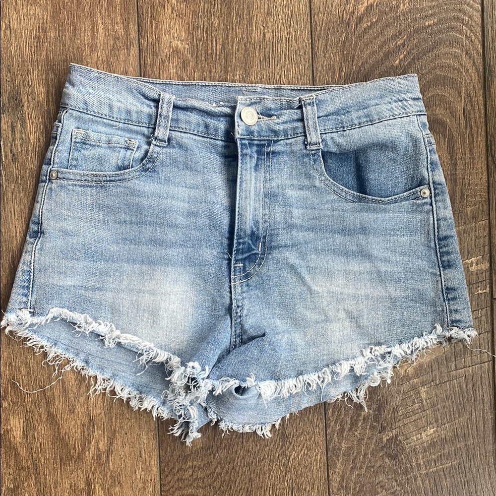 Denim Frayed Hem Women Shorts Size 3